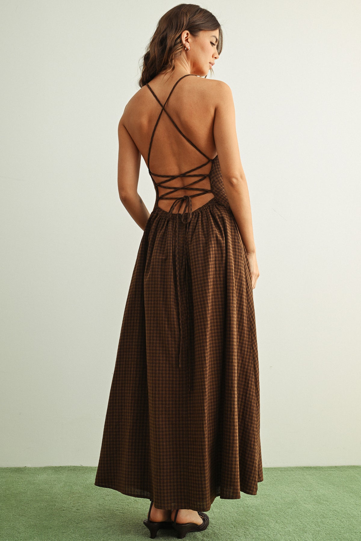 Gingham Maxi Dress