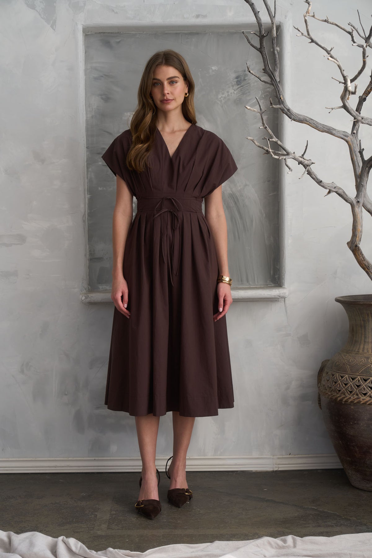 Monica Pleated Dress