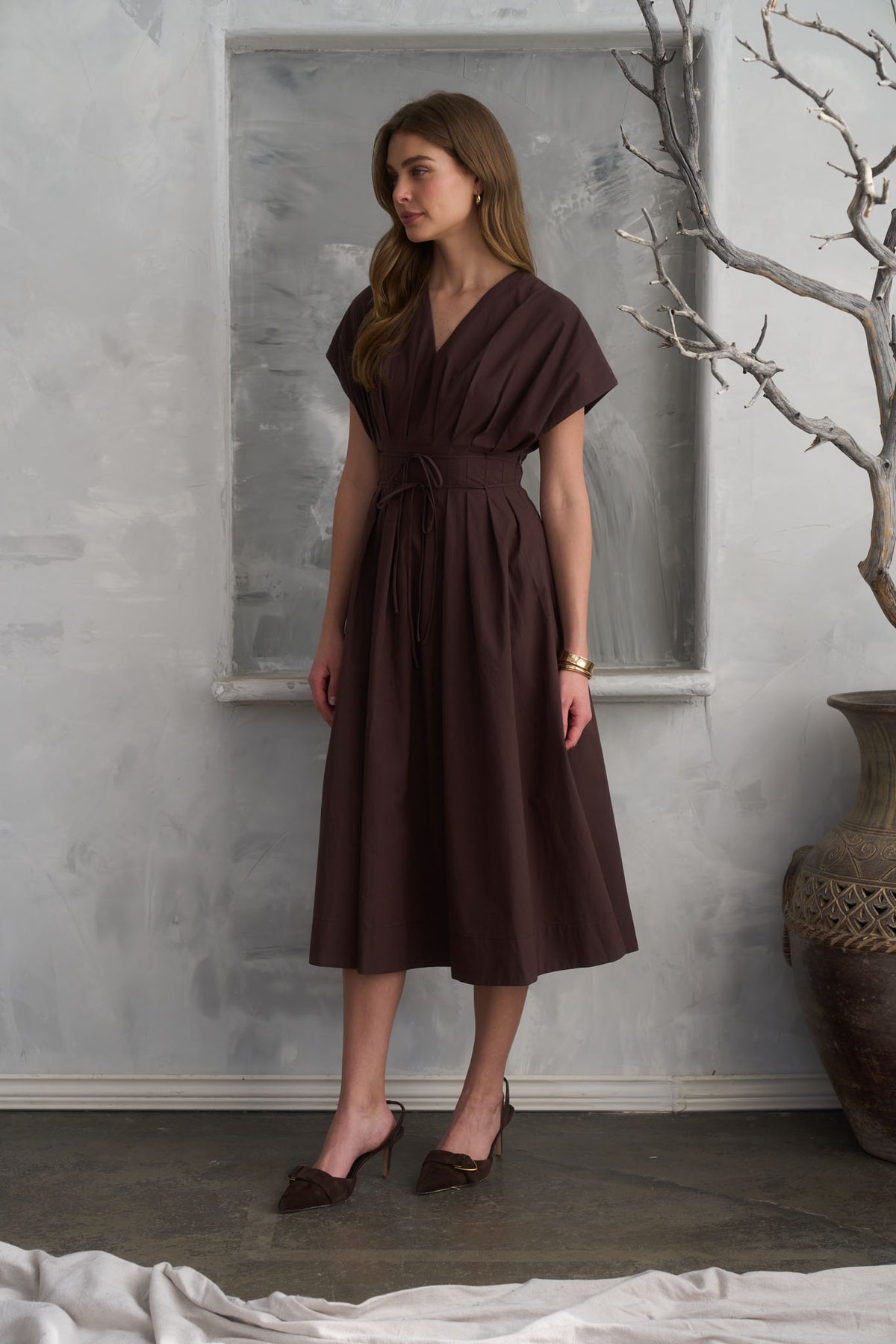 Monica Pleated Dress